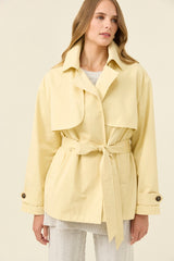 Farida Cropped Trench - Butter