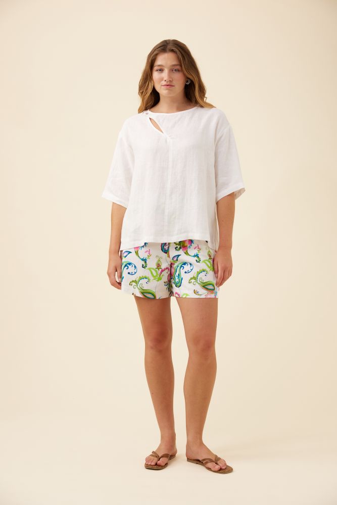 Anita Button Top - White