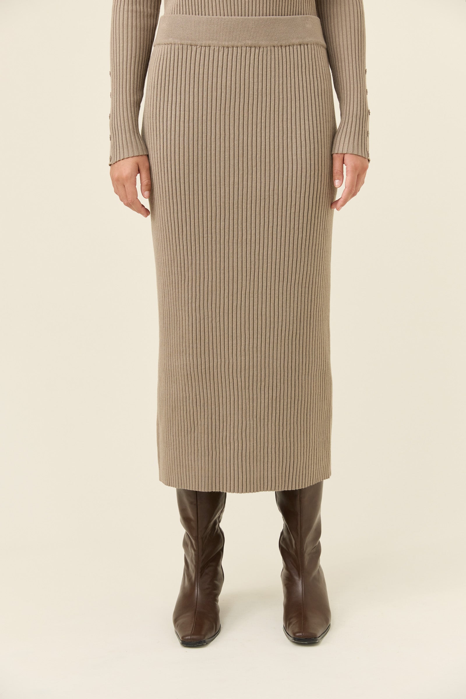 Juno Knit Skirt - Stone