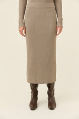 Juno Knit Skirt - Stone