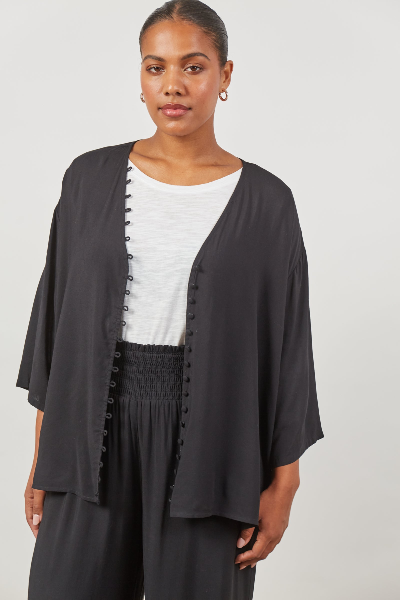 Euphoria Button Top - Onyx