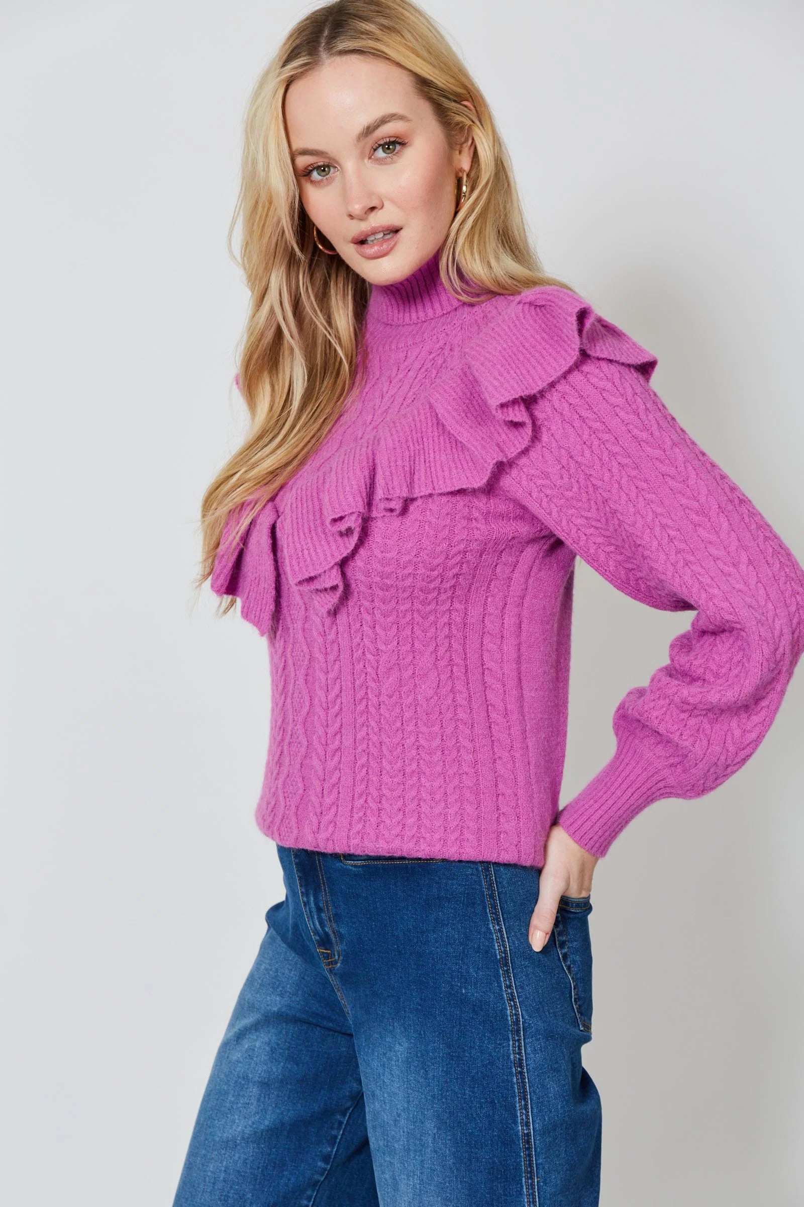 Romy Ruffle Knit - Orchid