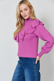 Romy Ruffle Knit - Orchid