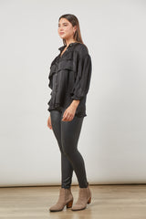 Romance Ruffle Blouse - Onyx
