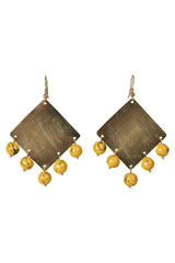 Chalice Bead Earring   - Amber