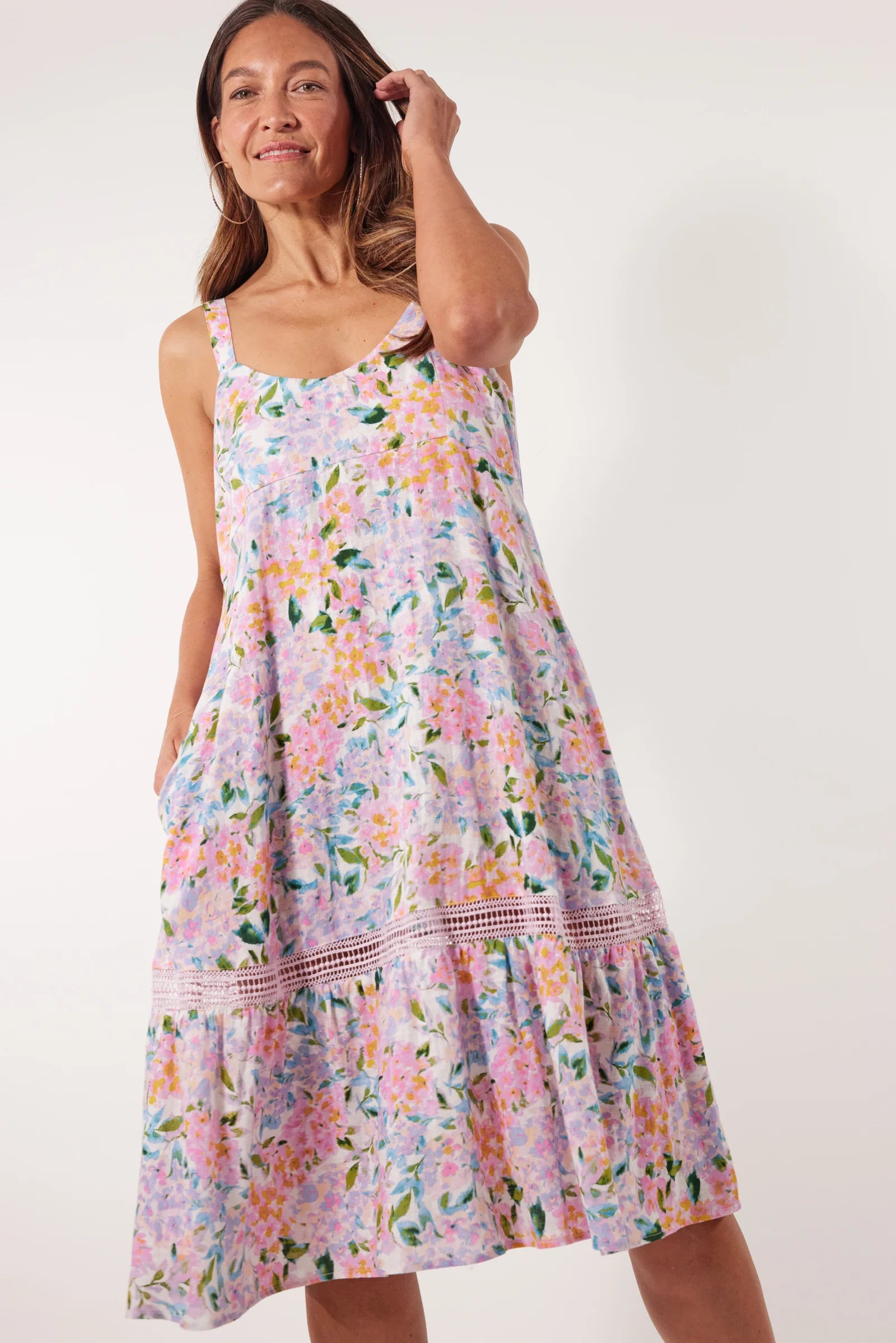Flora Tank Dress - Salt Hydrangea
