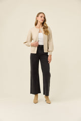 Nell Pearl Cardigan - Stone