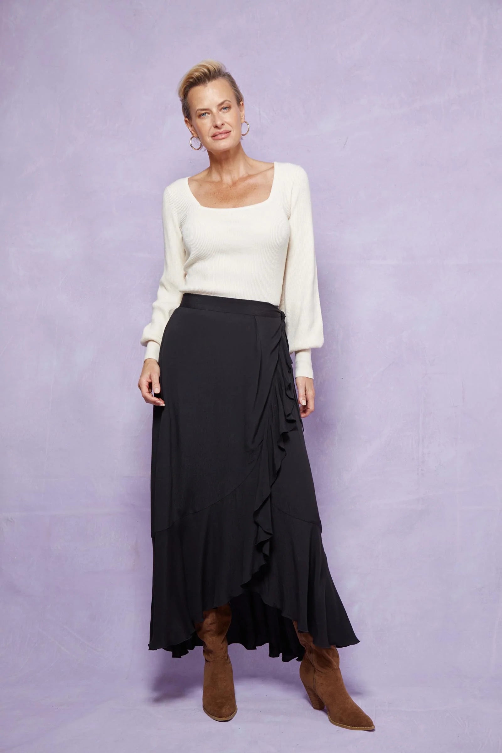 Coppola Wrap Skirt - Onyx