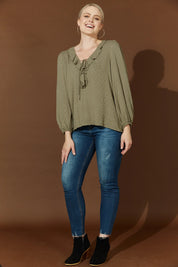 Ethereal Blouse - Moss