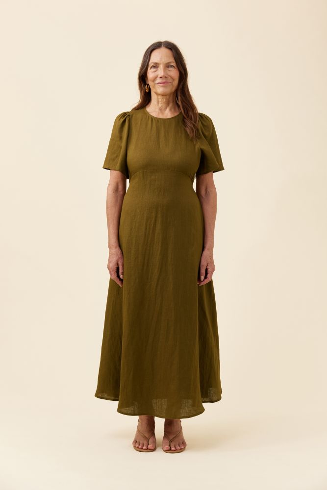 Anita Maxi Dress - Olive