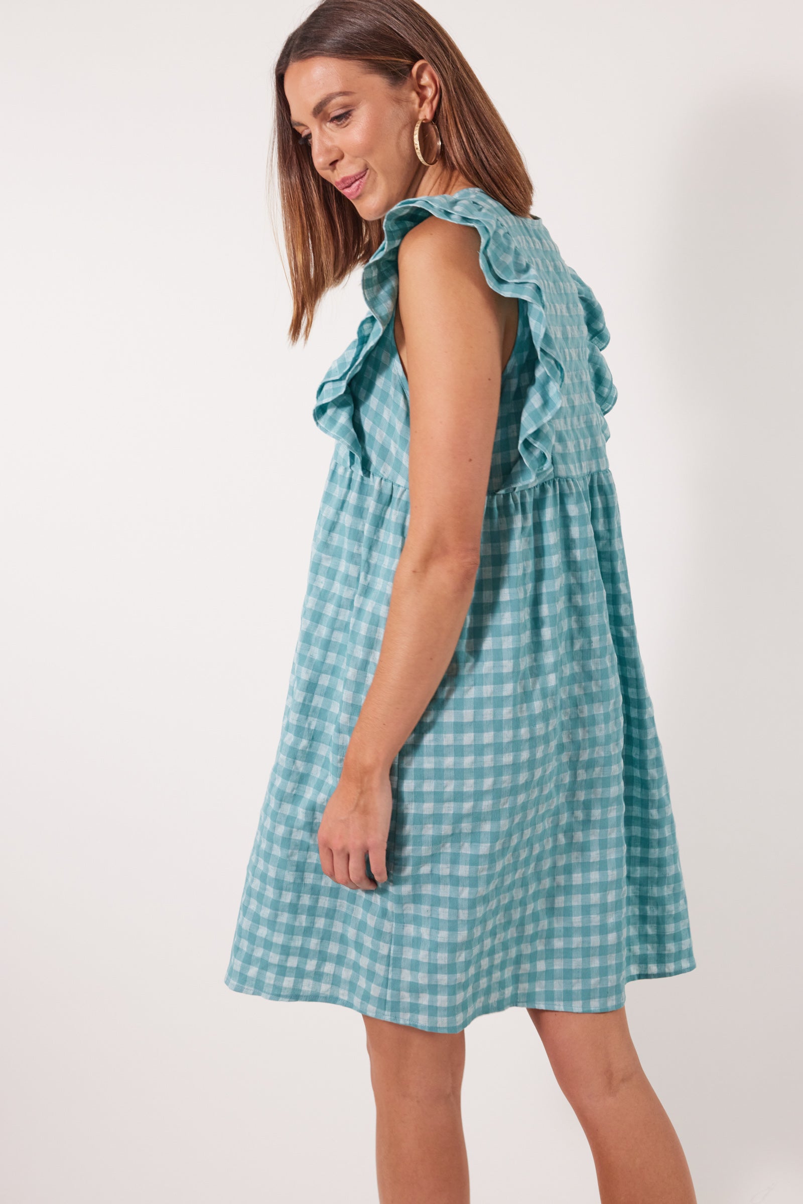 Alfresco Frill Dress - Haze