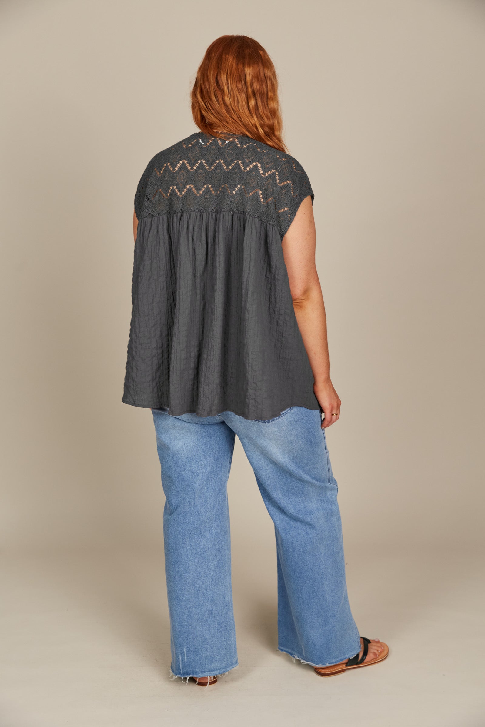 Fleur Relaxed Top - Graphite