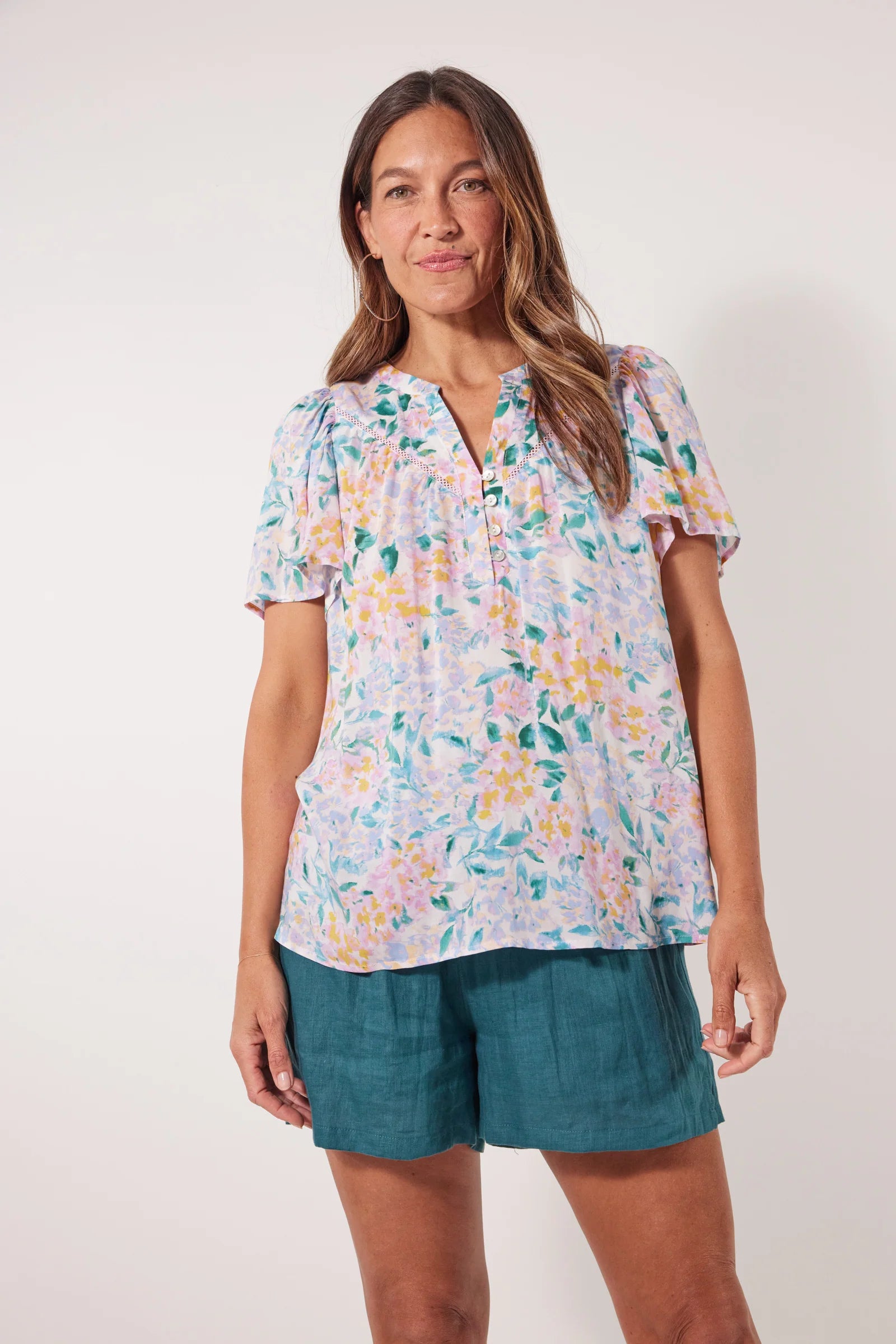 Botanical Blouse - Salt Hydrangea