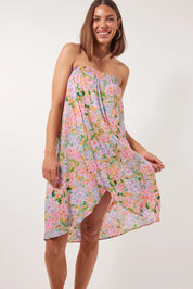 Botanical Midi Skirt - Sunset Hydrangea