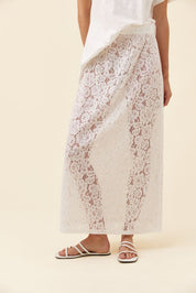 Ethel Lace Maxi Skirt - White