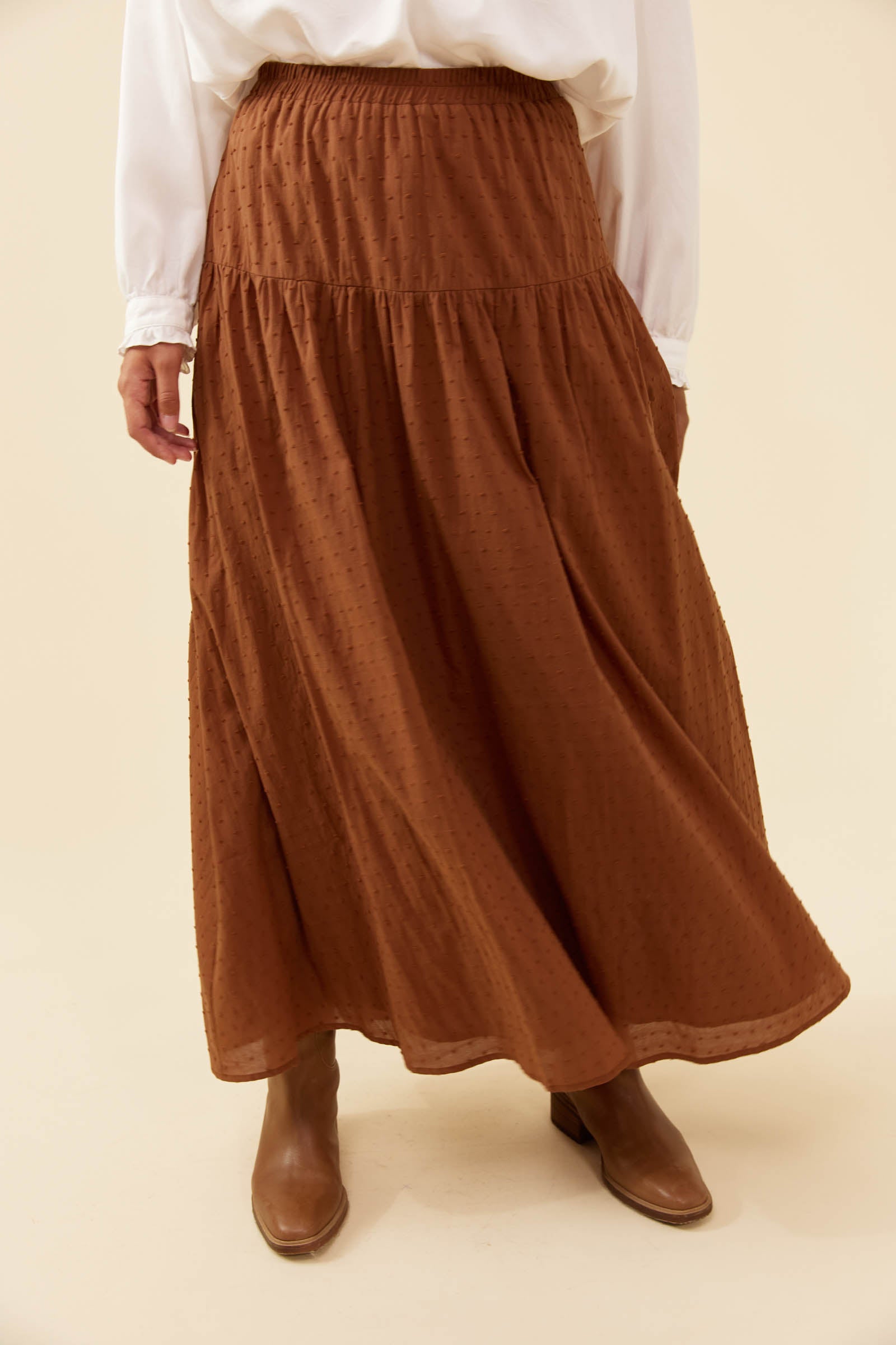 Odette Maxi Skirt - Caramel
