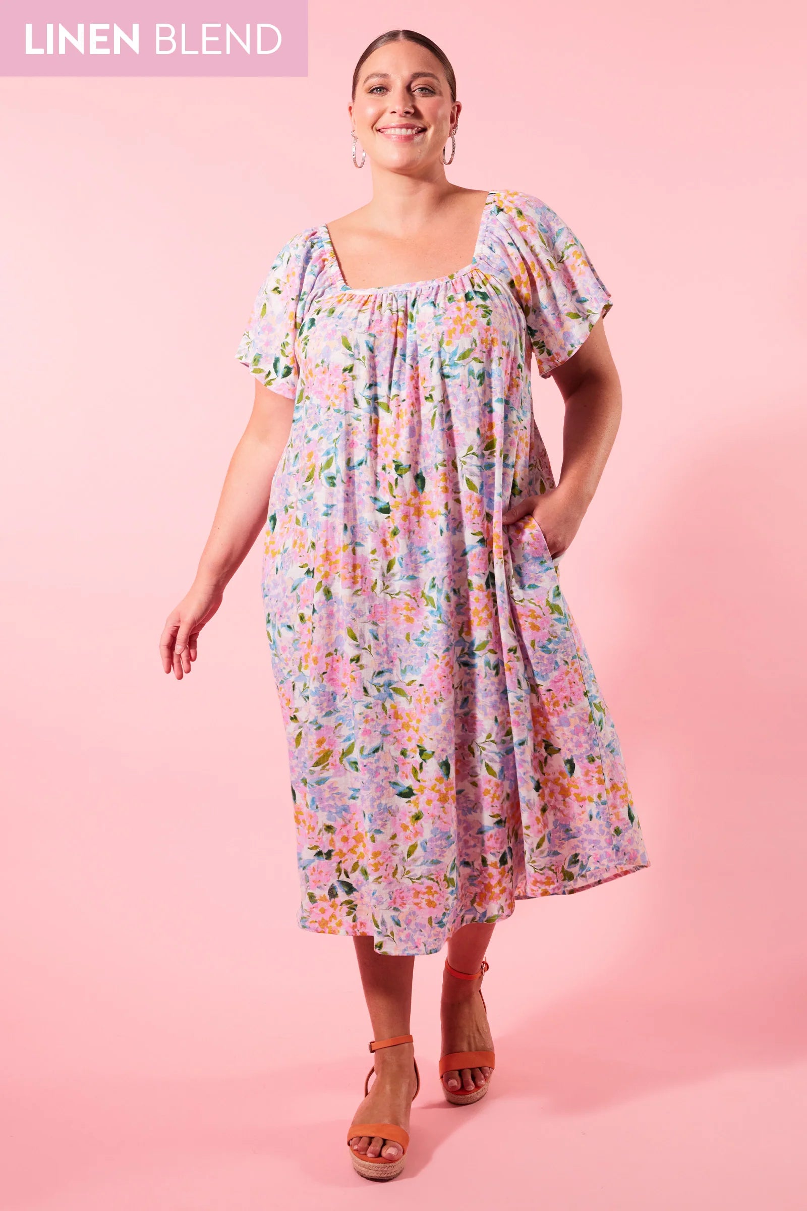 Flora Dress - Salt Hydrangea