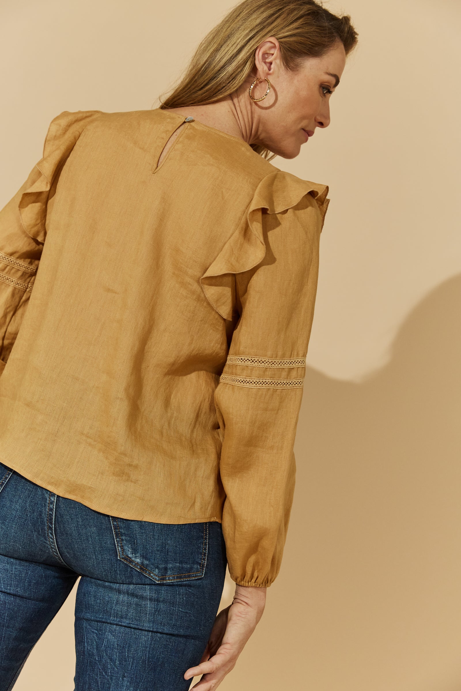 Honesty Peasant Top - Cinnamon