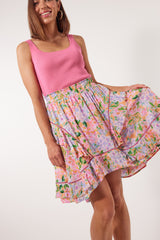 Botanical Skirt - Sunset Hydrangea
