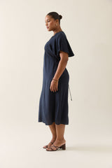 Oline Midi Dress - Navy