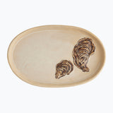 Riva Large Ceramic Plate -  Brown