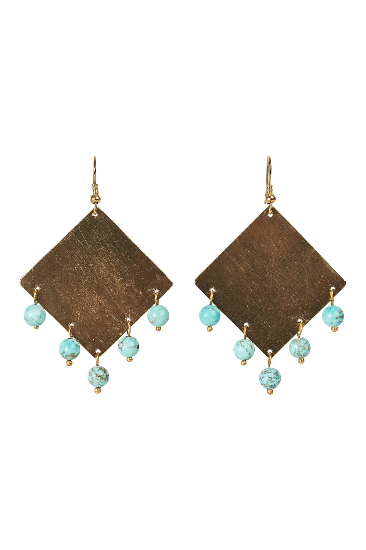 Chalice Bead Earring   - Turquoise