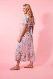 Flora Tie Dress - Salt Hydrangea