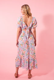 Flora Tie Dress - Salt Hydrangea