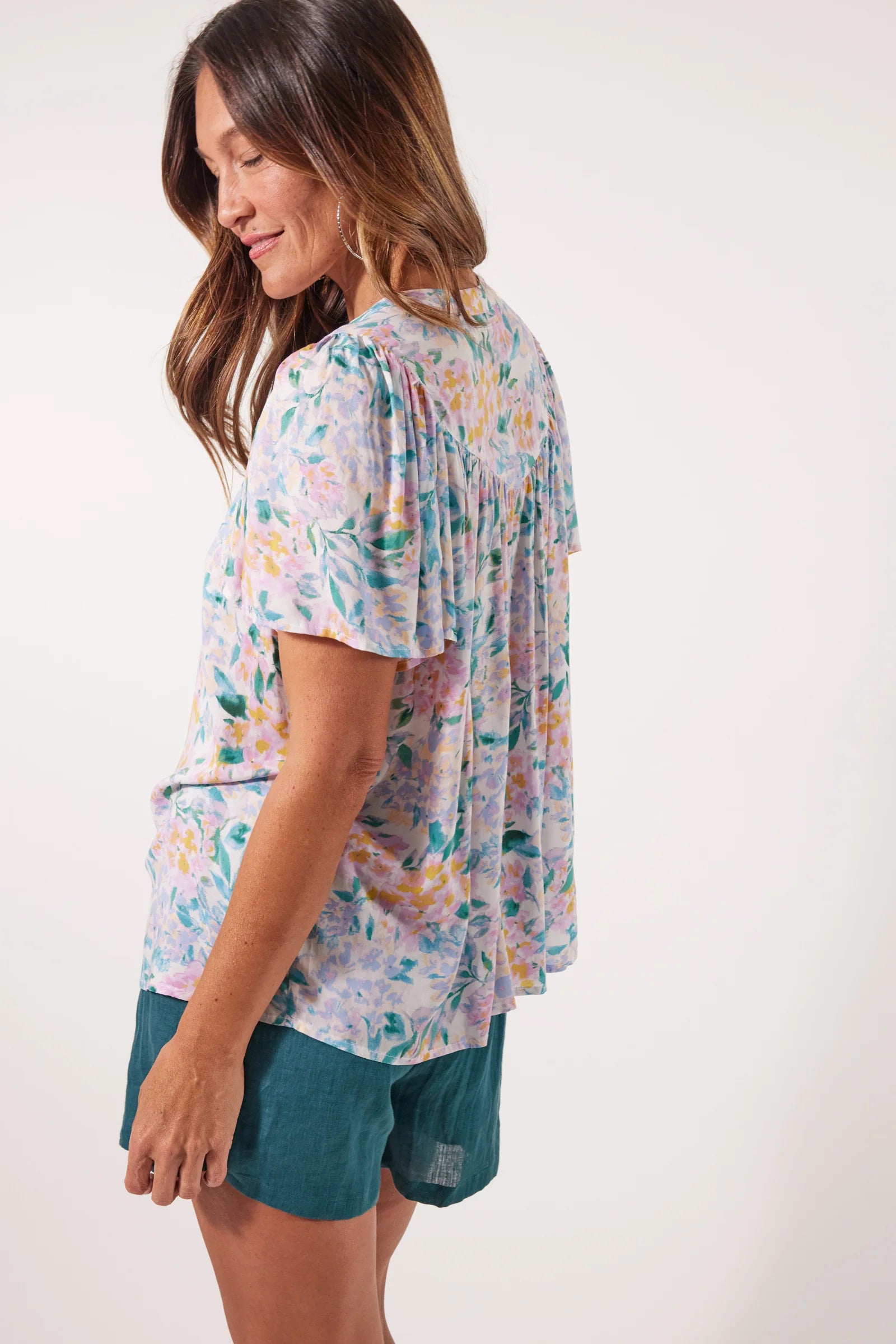 Botanical Blouse - Salt Hydrangea