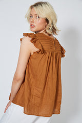 Antillia Peasant Top - Cinnamon