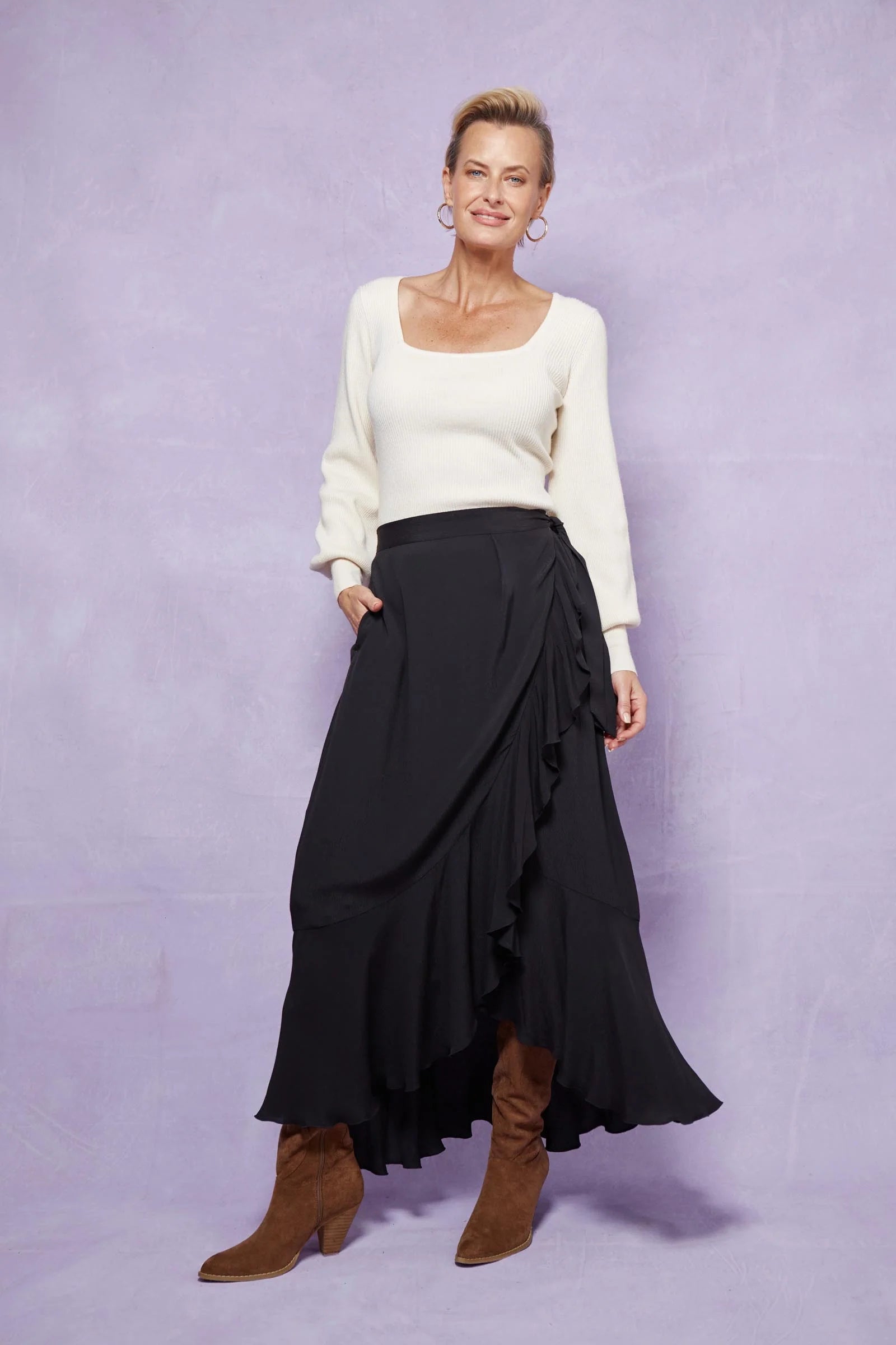 Coppola Wrap Skirt - Onyx
