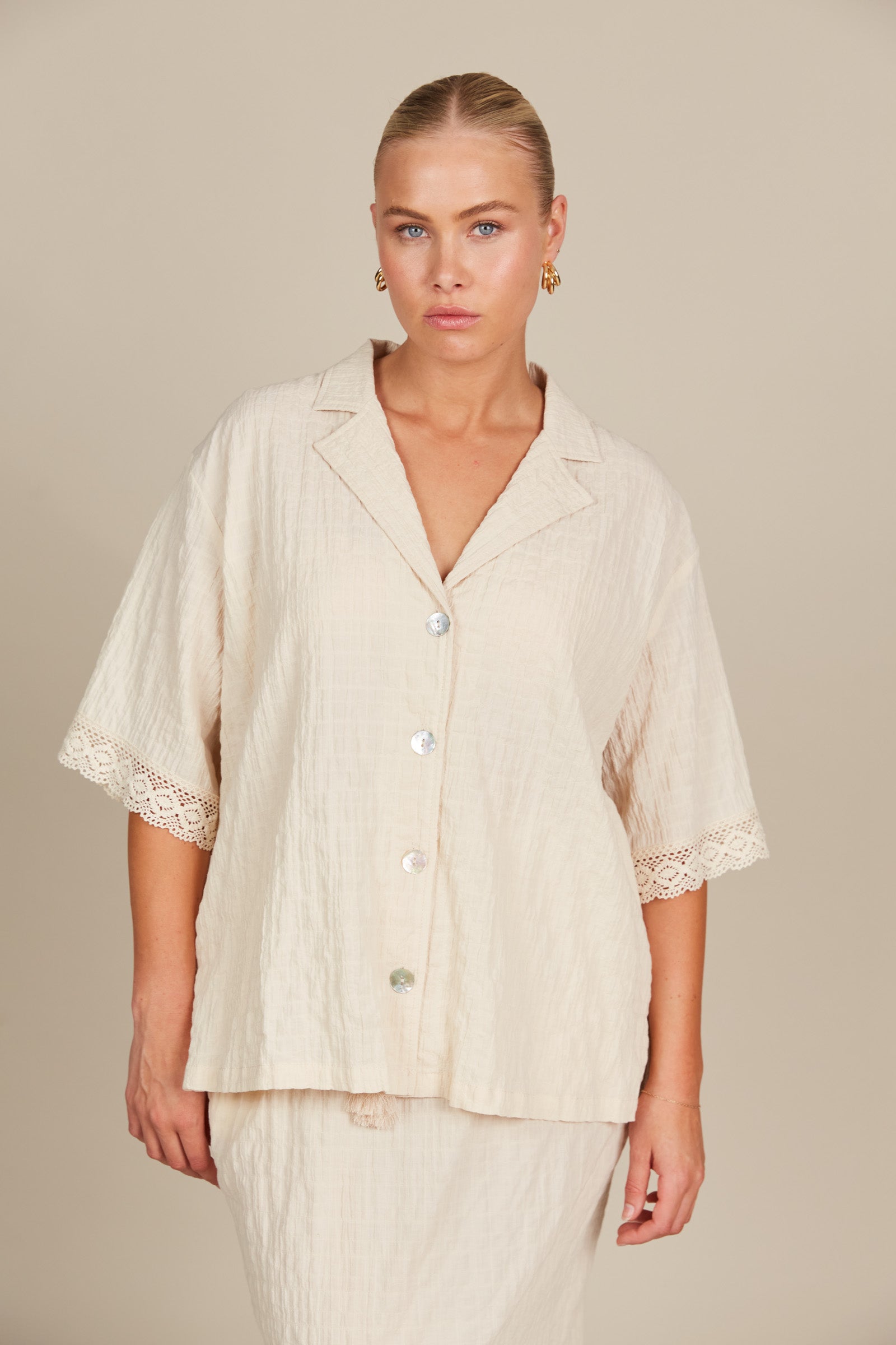 Fleur Shirt - Canvas