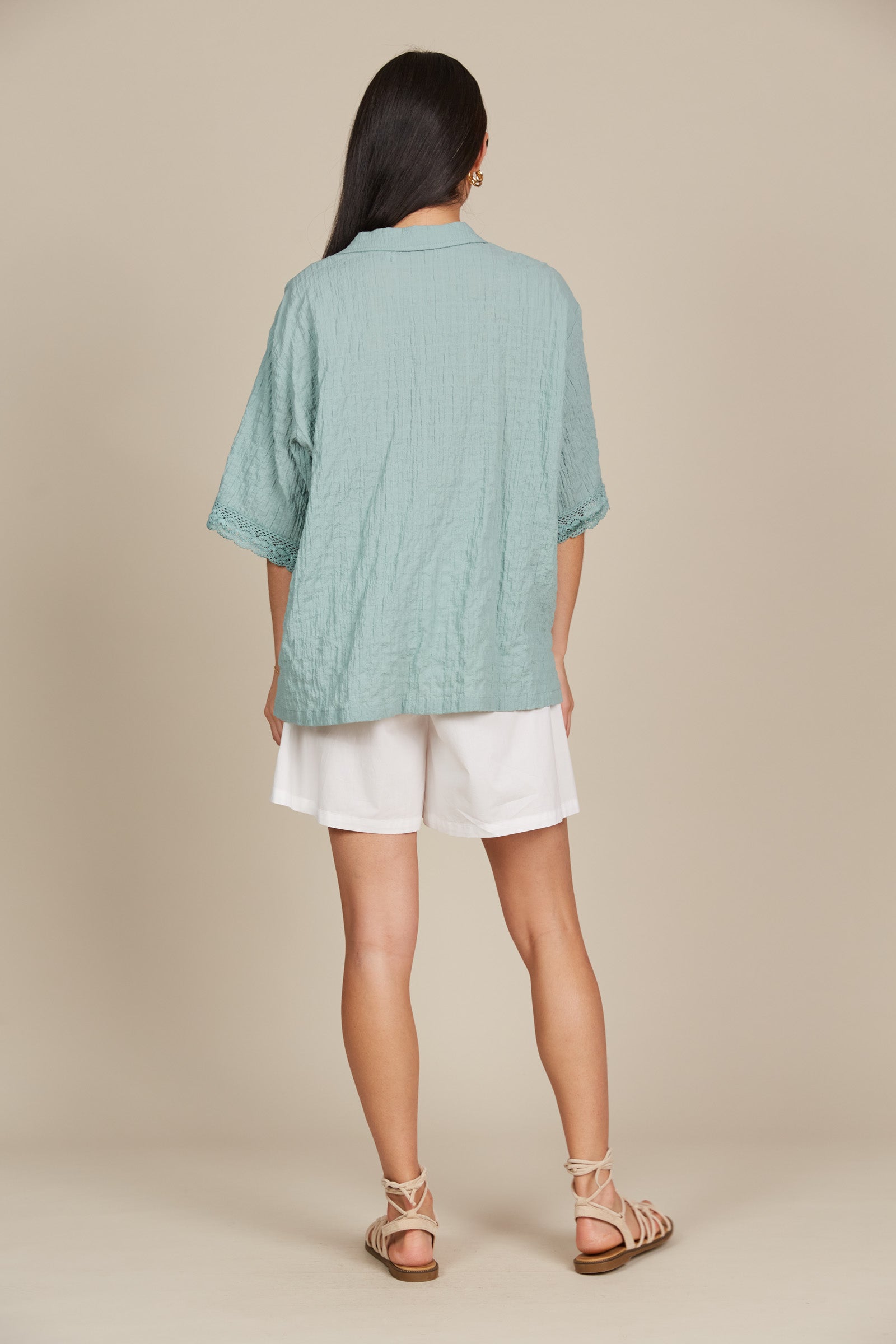 Fleur Shirt - Seafoam