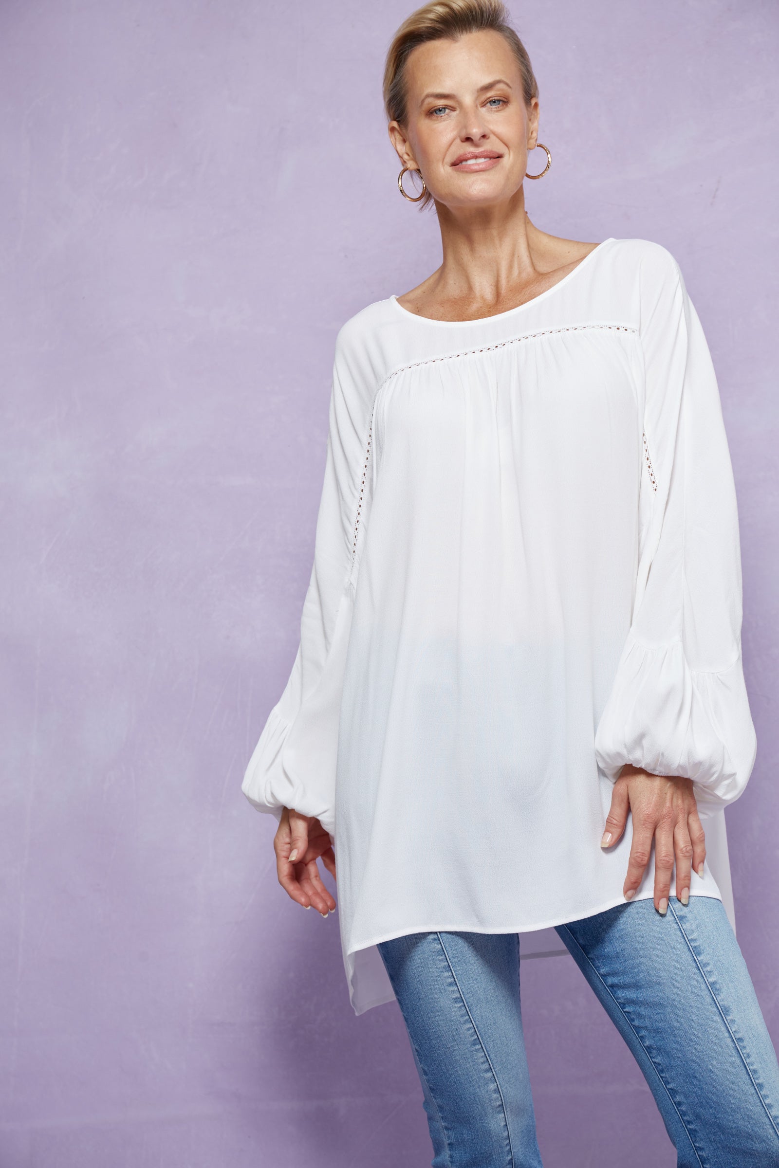 Coppola Oversized Top - Dove