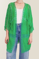 Oline Lace Kimono - Green