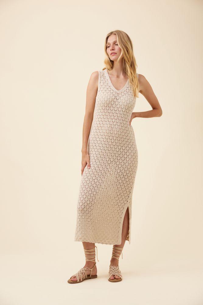 Mia Knit Dress - Canvas
