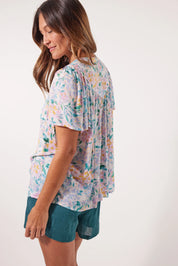 Botanical Blouse - Salt Hydrangea