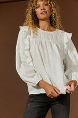 Honesty Peasant Top - Bisque