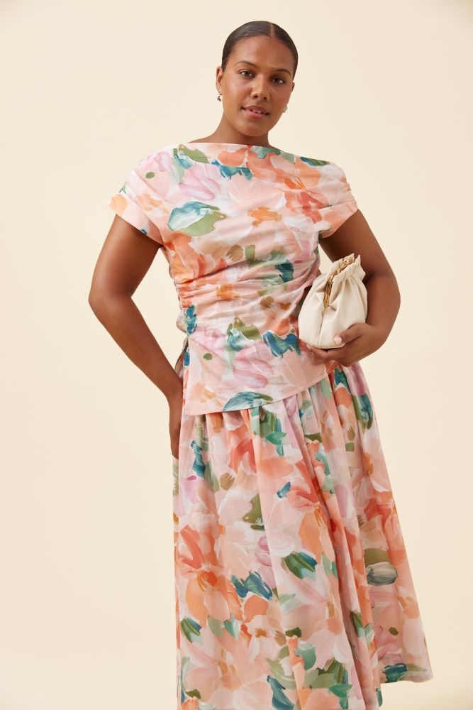 Rosa One Shoulder Top - Floral
