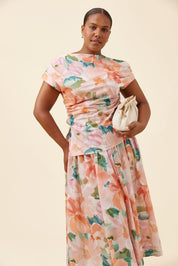 Rosa One Shoulder Top - Floral