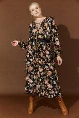 Flourish Maxi Dress - Black