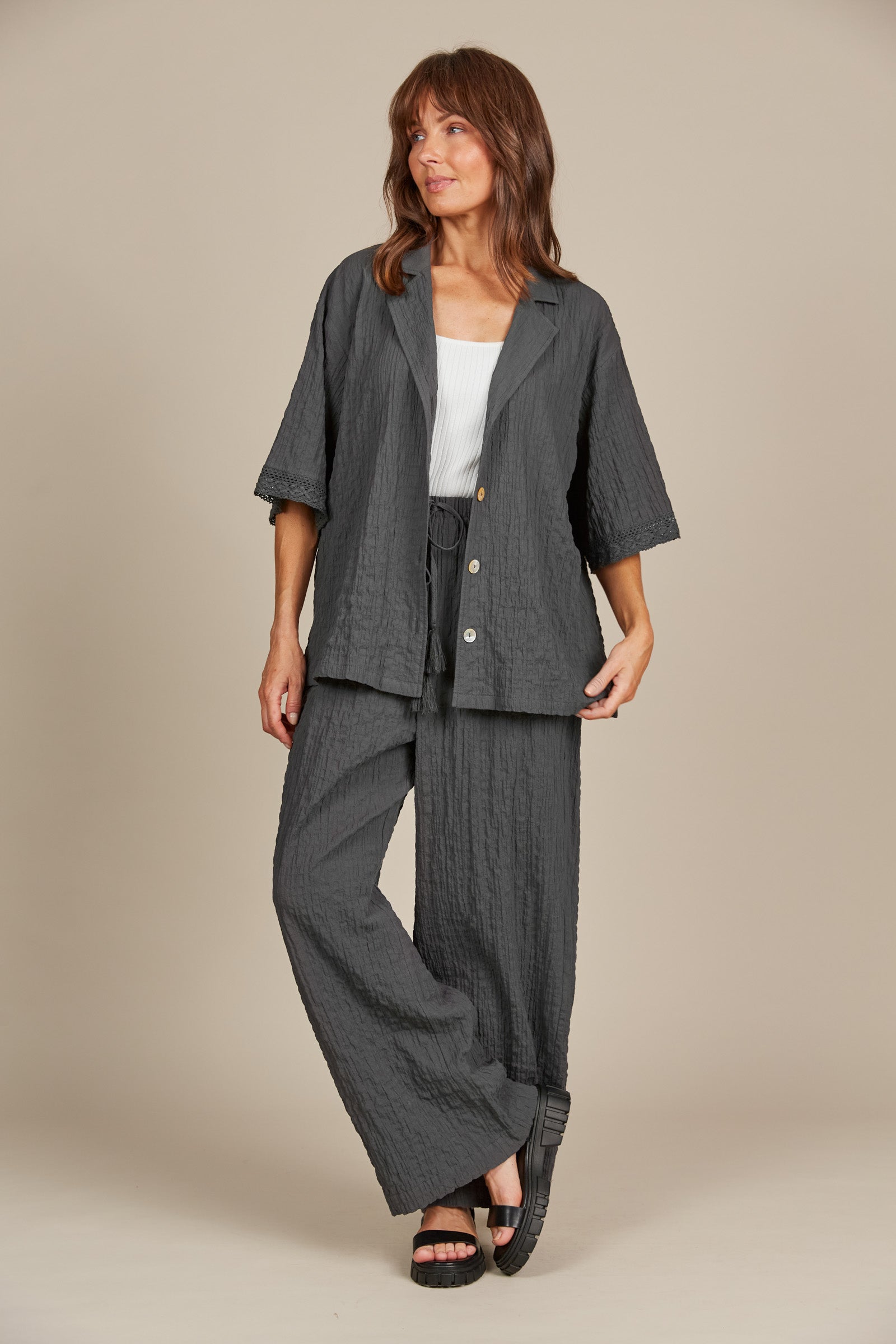 Fleur Shirt - Graphite