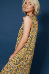 Cascara Button Dress - Batik