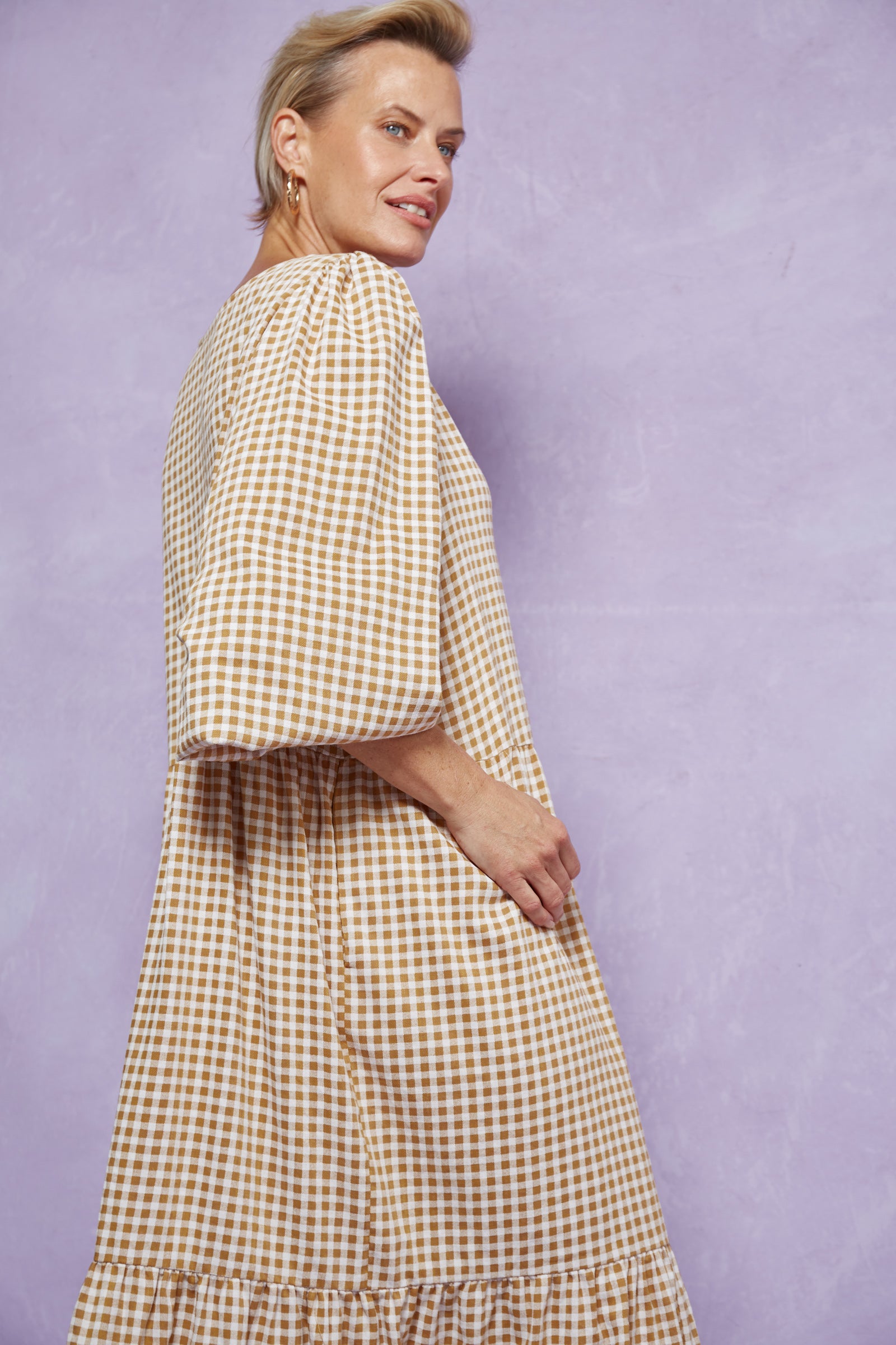 Joni Tiered Dress - Dijon