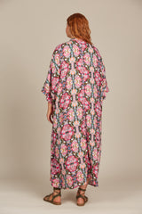 Esme Relaxed Dress - Olive Fleuron