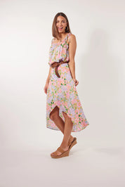 Botanical Midi Skirt - Sunset Hydrangea