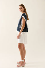 Ida Knit Top - Navy