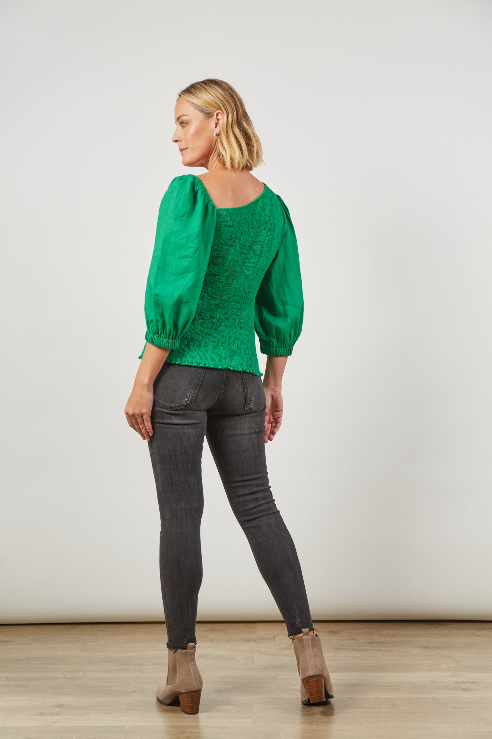 Panorama Shirred Top - Meadow