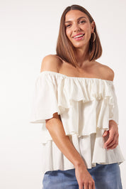 Flora Tiered Top - Lotus