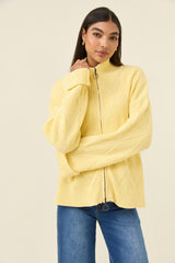 Sadie Zip Jumper - Butter